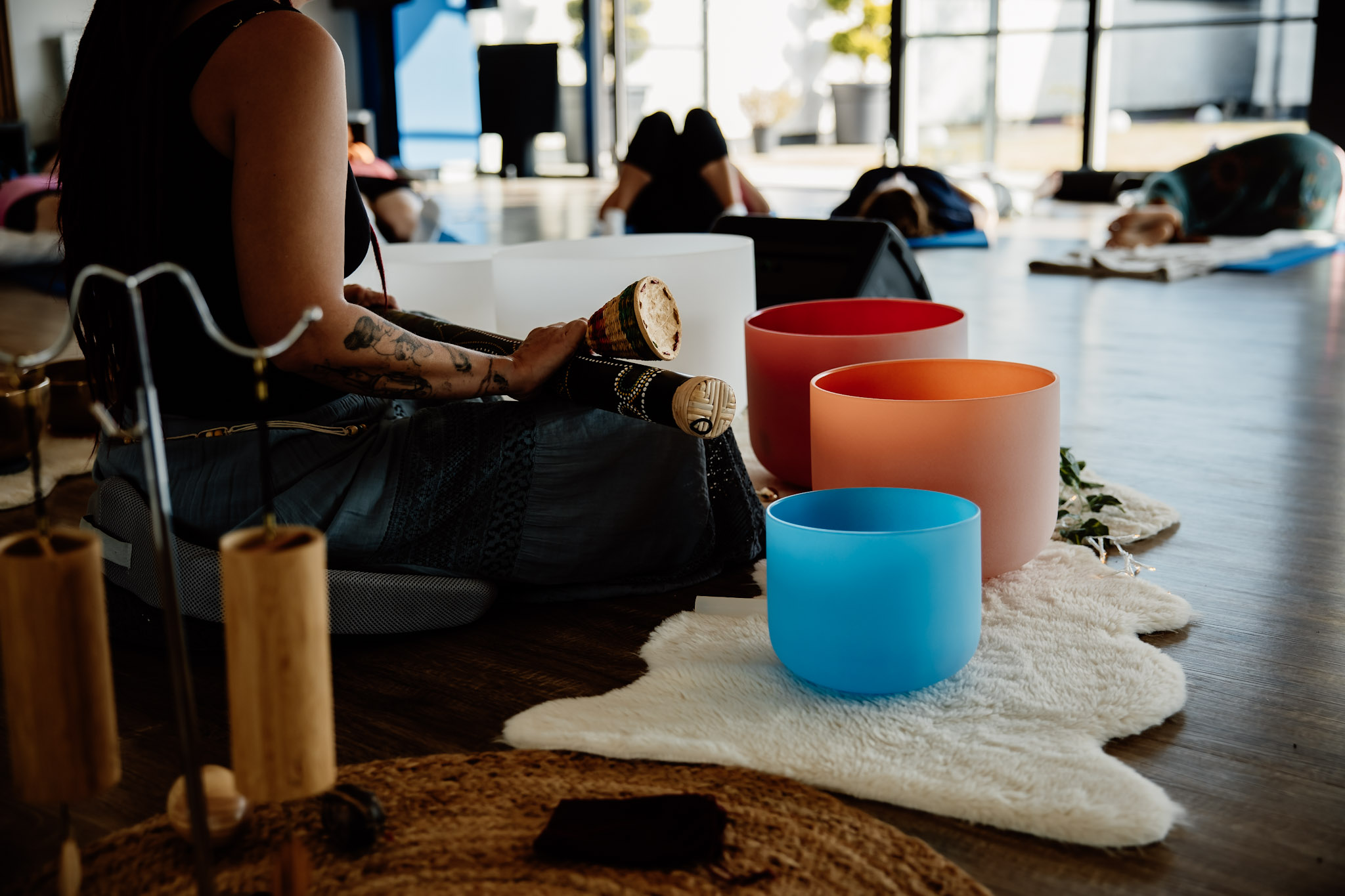 A calming sound bath session at The Healing Hub
